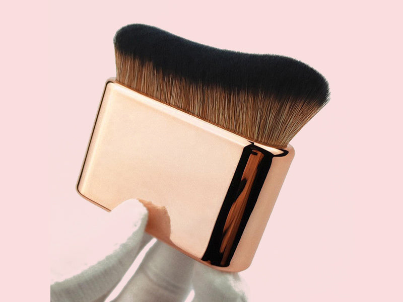 Nxtbo Pinceau plat à poils doux pour application de fond de teint, maquillage, pinceau simple de beauté