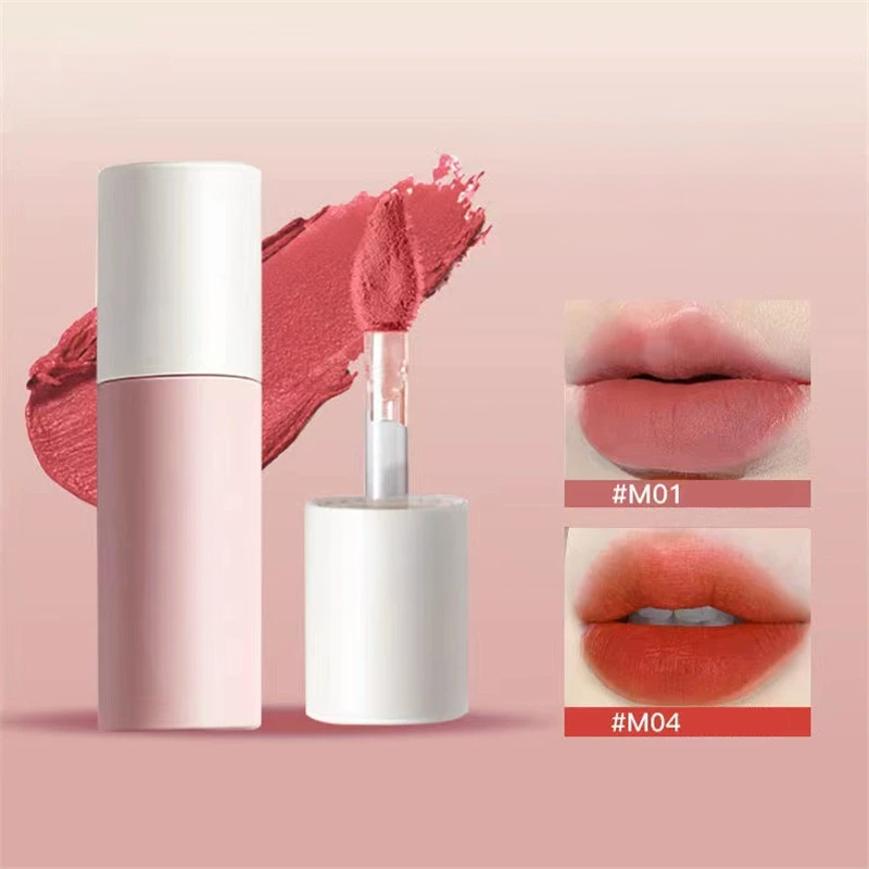 Boue à lèvres & Gloss Mate – Teint clair, abordable, texture veloutée, pour étudiants, idéal en automne/hiver, petite marque